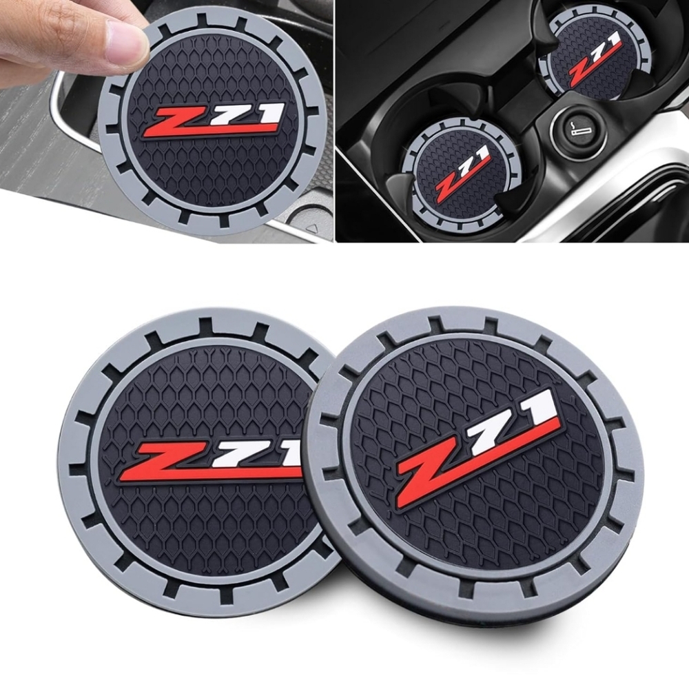 Black and Gray Car Coaster Set